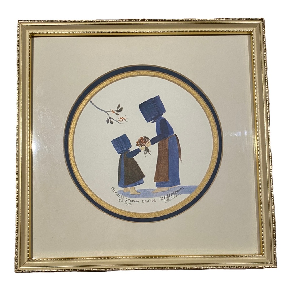 Signed Diane Graebner Limited Edition Print "Mother’s Special Day” Framed Matted